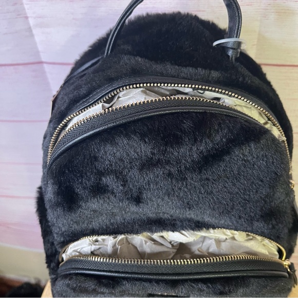 Juicy Couture NWT Faux Fur Black BackPack - Picture 5 of 11